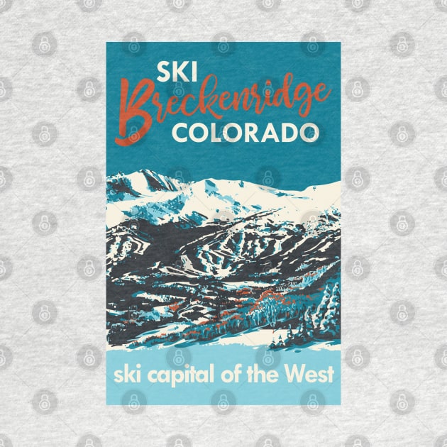 Breckenridge Vintage Ski Poster by ROEDERcraft